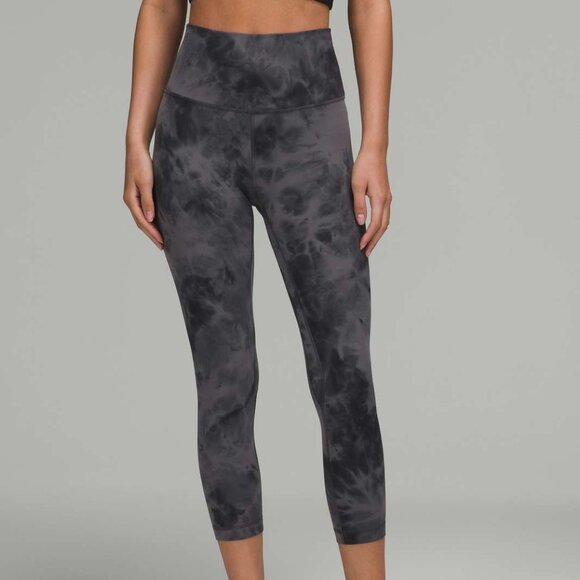Lululemon Align High-Rise Crop 23" Diamond Dye Pitch Grey Graphite Grey - Picture 1 of 9